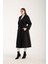 Siyah Kemerli Oversize Astarlı Trençkot 46159 12