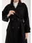 Siyah Kemerli Oversize Astarlı Trençkot 46159 13