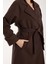 Acı Kahve Oversize Astarlı Trençkot 11