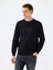 Regular Fit Siyah Erkek Sweatshirt LF2041537 1