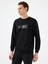 Regular Fit Siyah Erkek Sweatshirt LF2041074 1