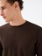 Regular Fit Kahverengi Erkek Uzun Kollu T-Shirt LF2040679 4
