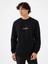 Regular Fit Siyah Erkek Sweatshirt LF2041080 1