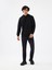 Regular Fit Siyah Erkek Sweatshirt LF2041082 1