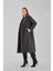Antrasit Buklet Kaşe Oversize Kaban 11