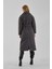 Antrasit Buklet Kaşe Oversize Kaban 14