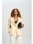 Solara Arkası Düğmeli Naturel Blazer 6