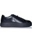 Basketbol Stili Düz Tabanlı Bağcıklı Deri Monogramlı Erkek Siyah Sneaker YM0YM01460-0GJ 1