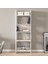Country Dekoratif 5 Raflı Ev-ofis Kitaplık, Modern Kütüphane, Beyaz 6