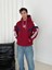 Bayermunih Bordo Kapşonlu Çizgi Kol Detaylı Oversize Trend Sweatshirt 3