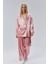 Pembe Oversize Saten Takım 6