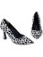Dnz 03014 8,5 cm Topuklu Kadın Desenli Stiletto Ayakkabı 1