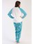 Kadın Mint Renk Welsoft Uzun Kollu Bisiklet Yaka Düz Paça Pijama Takımı C0T9N0303 4
