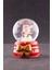 Yeni Yıl Noel Baba Temalı Yılbaşı Hediyesi Kurdele Detaylı Mini Boy Işıklı Kar Küresi 6,5 cm A 5