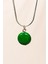 Zümrüt Doğal Taşı Zincirli El Yapımı Kolye Uç: 1,5 cm Zincir: 20 cm Kutulu 7
