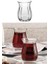 Çay Bardak Linka Cam Desenli 3 Parça Şeffaf 145 ml Çay Servisi İçin 5