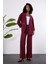 Bordo Regular Beli Lastikli Salaş Pantolon 7