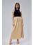 Vizon Regular Büzgülü Beli Lastikli Saten Etek 8