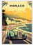 Monaco Monako Ahşap Poster 20X29 cm 1