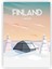 Finland Lapland Finlandiya Laponya Ahşap Poster 20X29 cm 1