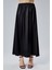 Siyah Regular Büzgülü Beli Lastikli Saten Etek 10