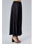 Siyah Regular Büzgülü Beli Lastikli Saten Etek 12