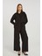 Kadın Siyah Casual Oversize/geniş Kalıp Gömlek 11