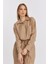 Kadın Camel Casual Oversize/geniş Kalıp Gömlek 7
