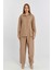 Kadın Camel Casual Oversize/geniş Kalıp Gömlek 8