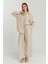 Kadın Bej Casual Oversize/geniş Kalıp Gömlek 11