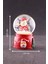 Yeni Yıl Noel Baba Temalı Mini Boy Işıklı Kar Küresi 6,5 cm A 1