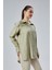 Yeşil Yırtmaç Detaylı Oversize Gömlek 9
