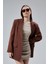 Kadın Oversize Düz Kesim Astarlı Dokuma Blazer Ceket 6