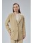Kadın Oversize Düz Kesim Astarlı Dokuma Blazer Ceket 7