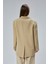 Kadın Oversize Düz Kesim Astarlı Dokuma Blazer Ceket 13