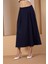 Lacivert Salaş Kesim Dokuma Etek 8