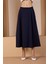 Lacivert Salaş Kesim Dokuma Etek 9