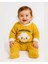 Kuzu Desenli Hardal Peluş Bebek Tulum - Alttan ve Omuzdan Çıtçıtlı - 3/6/9/12 Ay 1