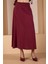 Bordo Salaş Kesim Beli Lastikli Dokuma Etek 10