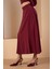 Bordo Salaş Kesim Beli Lastikli Dokuma Etek 11