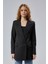 Siyah Regular Dokuma Astarlı Taş Detaylı Blazer Ceket 7
