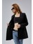 Siyah Regular Dokuma Astarlı Taş Detaylı Blazer Ceket 11