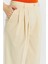 Ekru Regular Pileli Kısa Paça Pantolon 8