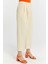 Ekru Regular Pileli Kısa Paça Pantolon 9