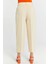 Ekru Regular Pileli Kısa Paça Pantolon 11