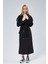 Kadın Oversize Astarlı Uzun Trençkot 10
