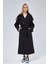 Kadın Oversize Astarlı Uzun Trençkot 16