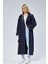 Kadın Oversize Astarlı Uzun Trençkot 15