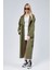 Kadın Oversize Astarlı Uzun Trençkot 11