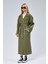 Kadın Oversize Astarlı Uzun Trençkot 16
